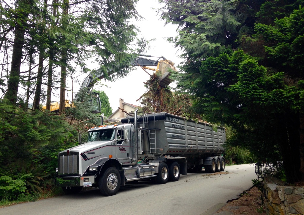 Hauling brush in West Vancouver